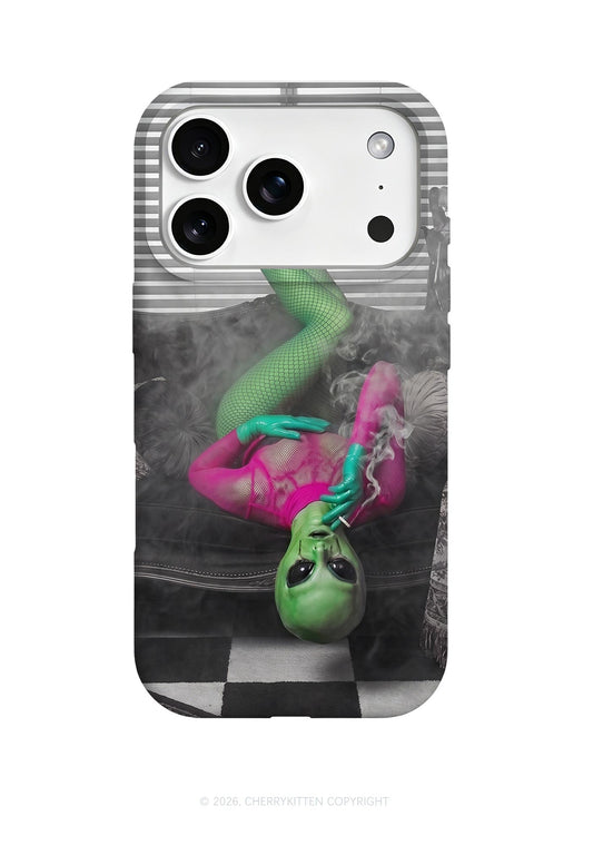 Halloween Smoking Alien Y2K Phone Case Cherrykitten