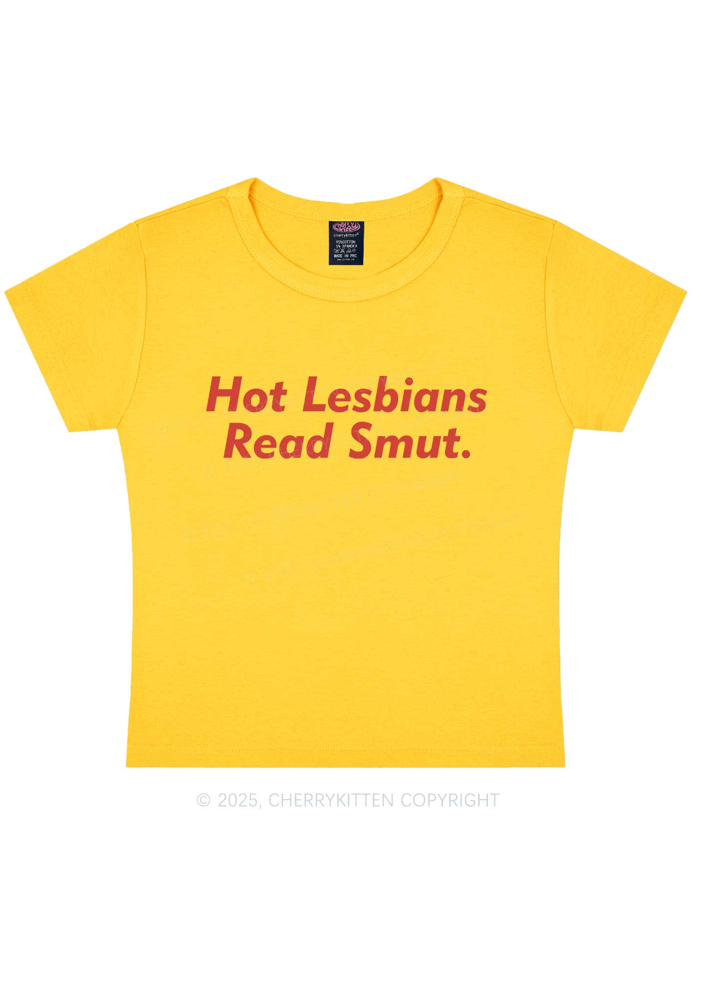 Hot Lesbians Read Smxt Y2K Baby Tee Cherrykitten