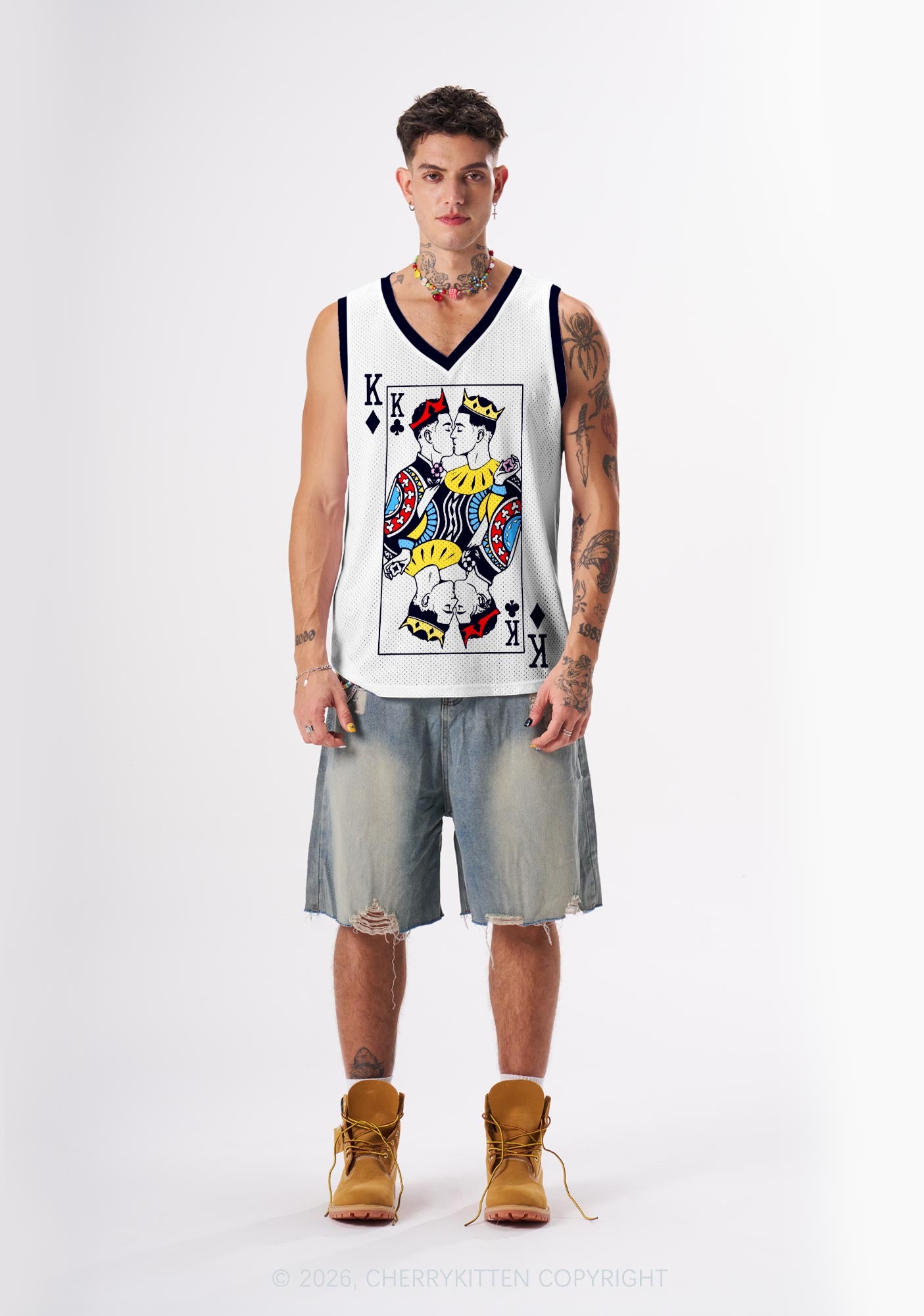 Black Gay King Pride Y2K Sport Jersey Tank Cherrykitten