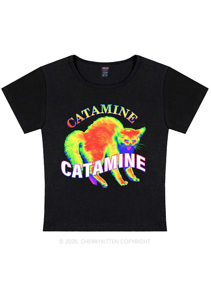 Thermal Cat Y2K Baby Tee Cherrykitten