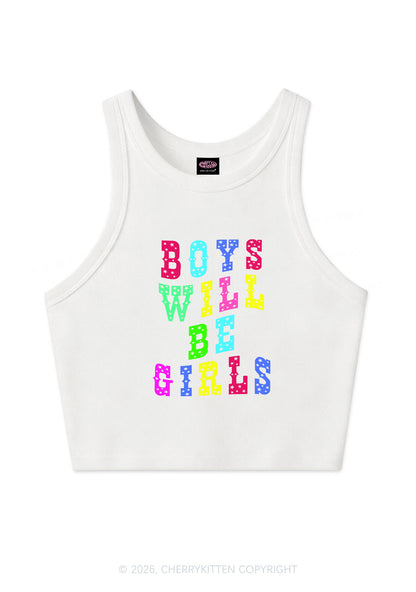 Boys Will Be Girls Pride Y2K Crop Tank Top Cherrykitten