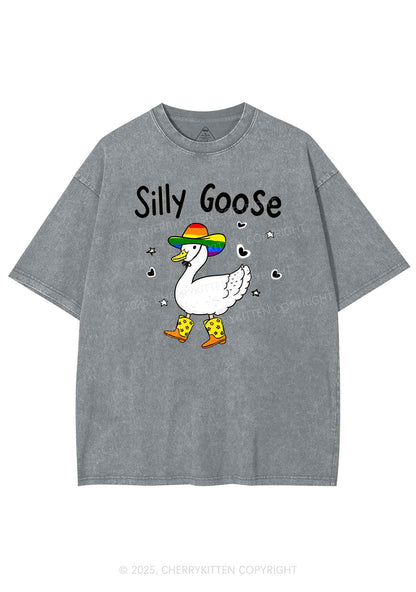 Silly Goose Pride Y2K Shirts Washed Tee Cherrykitten