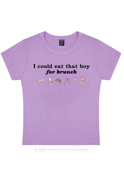 Eat Boy For Brunch Y2K Baby Tee Cherrykitten