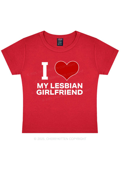 I Love My Lesbian GF Y2K Baby Tee Cherrykitten