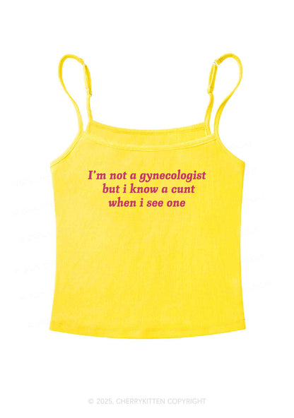 Im Not Gynecologist Y2K Spaghetti Strap Cami Cherrykitten