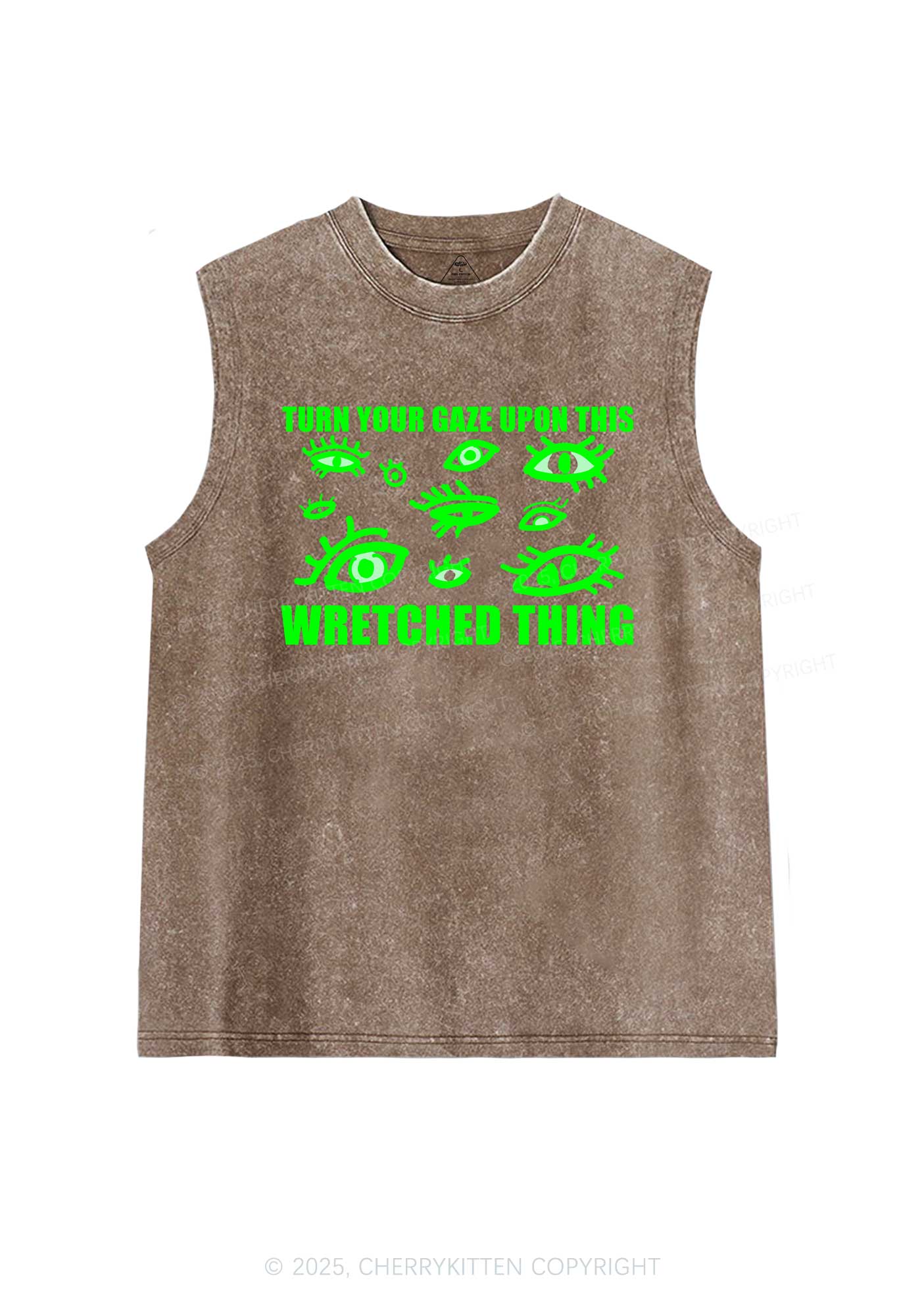 Turn Your Gaze Upon This Y2K Washed Muscle Tank Cherrykitten