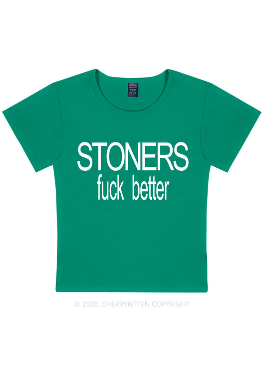 Stoners Fxxk Better Y2K Baby Tee Cherrykitten
