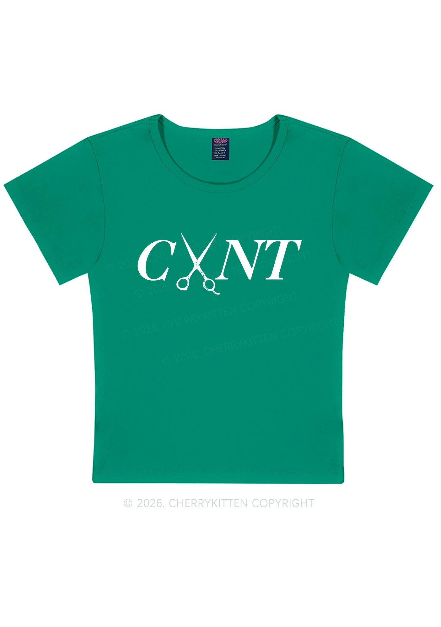 Pink Scissors Cxxt Pride Y2K Baby Tee Cherrykitten