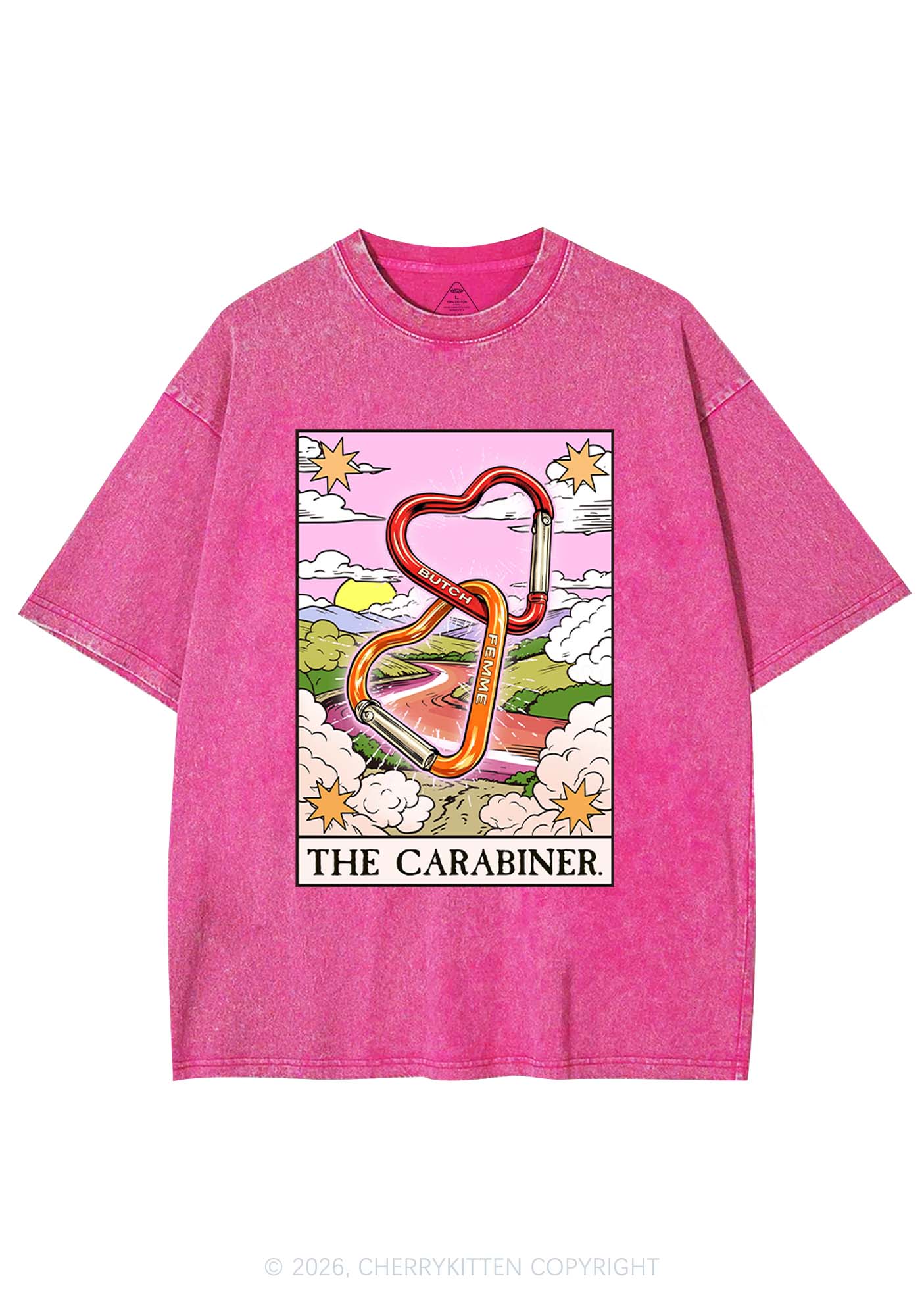 The Carabiner Tarot Pride Y2K Shirts Washed Tee Cherrykitten