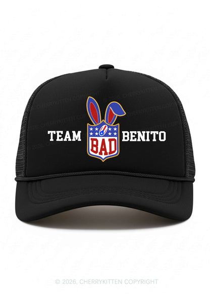 Pink Football Bunny Y2K Trucker Hat Cherrykitten
