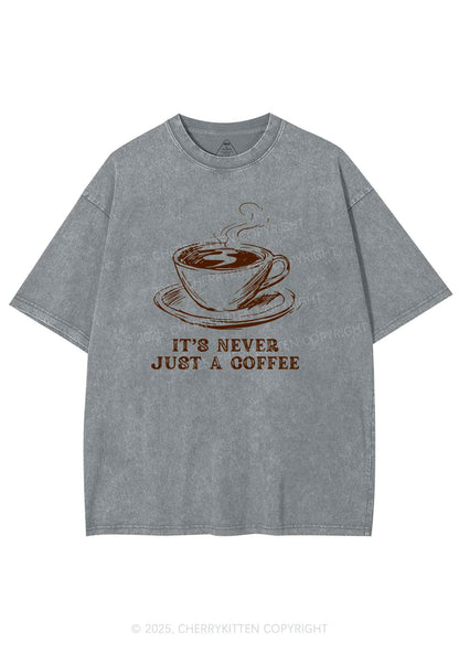 Its Never Just Coffee Pride Y2K Shirts Washed Tee Cherrykitten