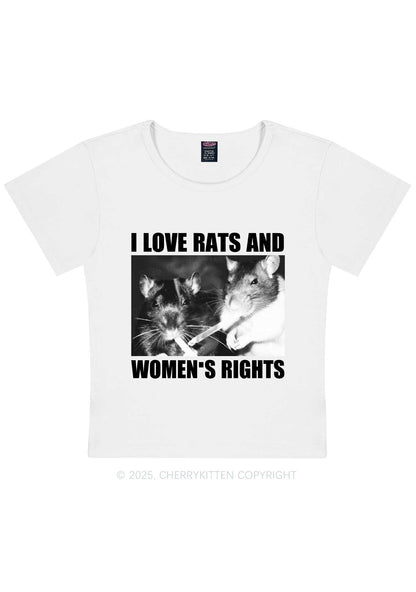 I Love Smoking Rats Y2K Baby Tee Cherrykitten
