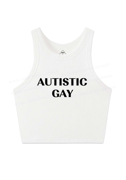 Autistic Gay Pride Y2K Crop Tank Top Cherrykitten