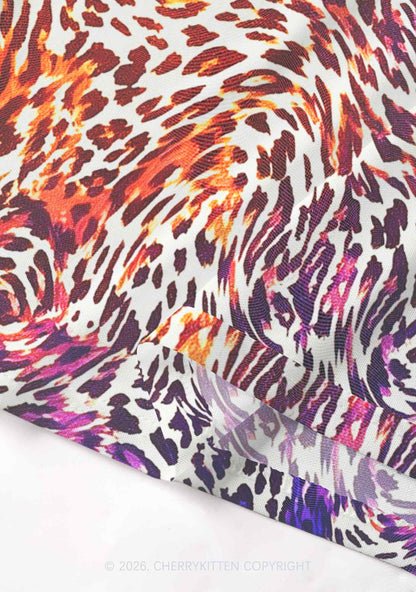 Lesbian Leopard Pride Y2K Mesh Muscle Tank Cherrykitten