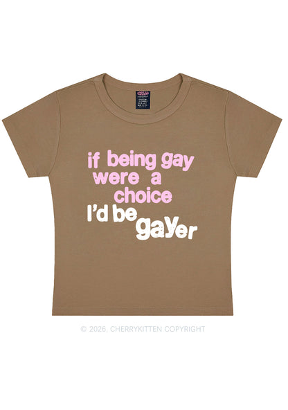I Would Be Gayer Pride Y2K Baby Tee Cherrykitten