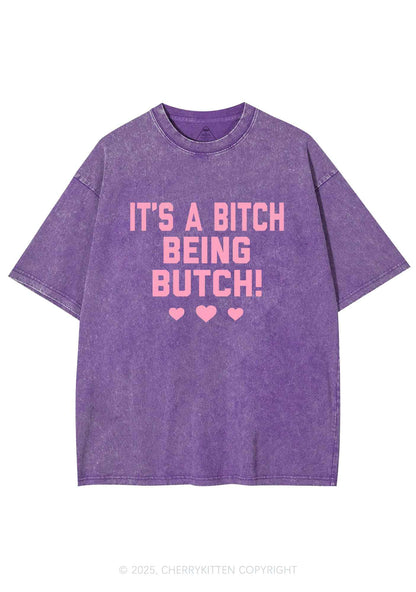 Bxxch Being Butch Y2K Shirts Washed Tee Cherrykitten