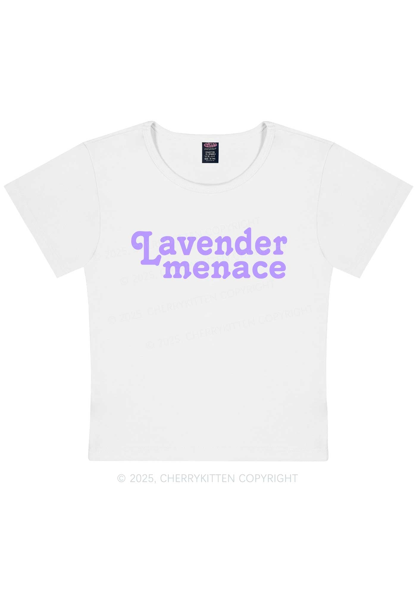 Lavender Menace Y2K Baby Tee Cherrykitten