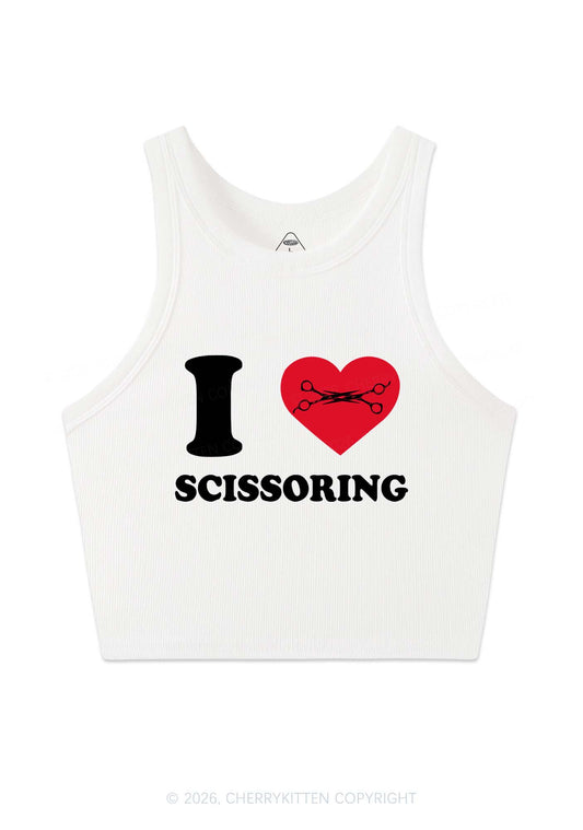 I Love Scissoring Pride Y2K Crop Tank Top Cherrykitten