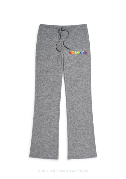 Six Fruity Pride Y2K Low Rise Drawstring Flare Pants Cherrykitten