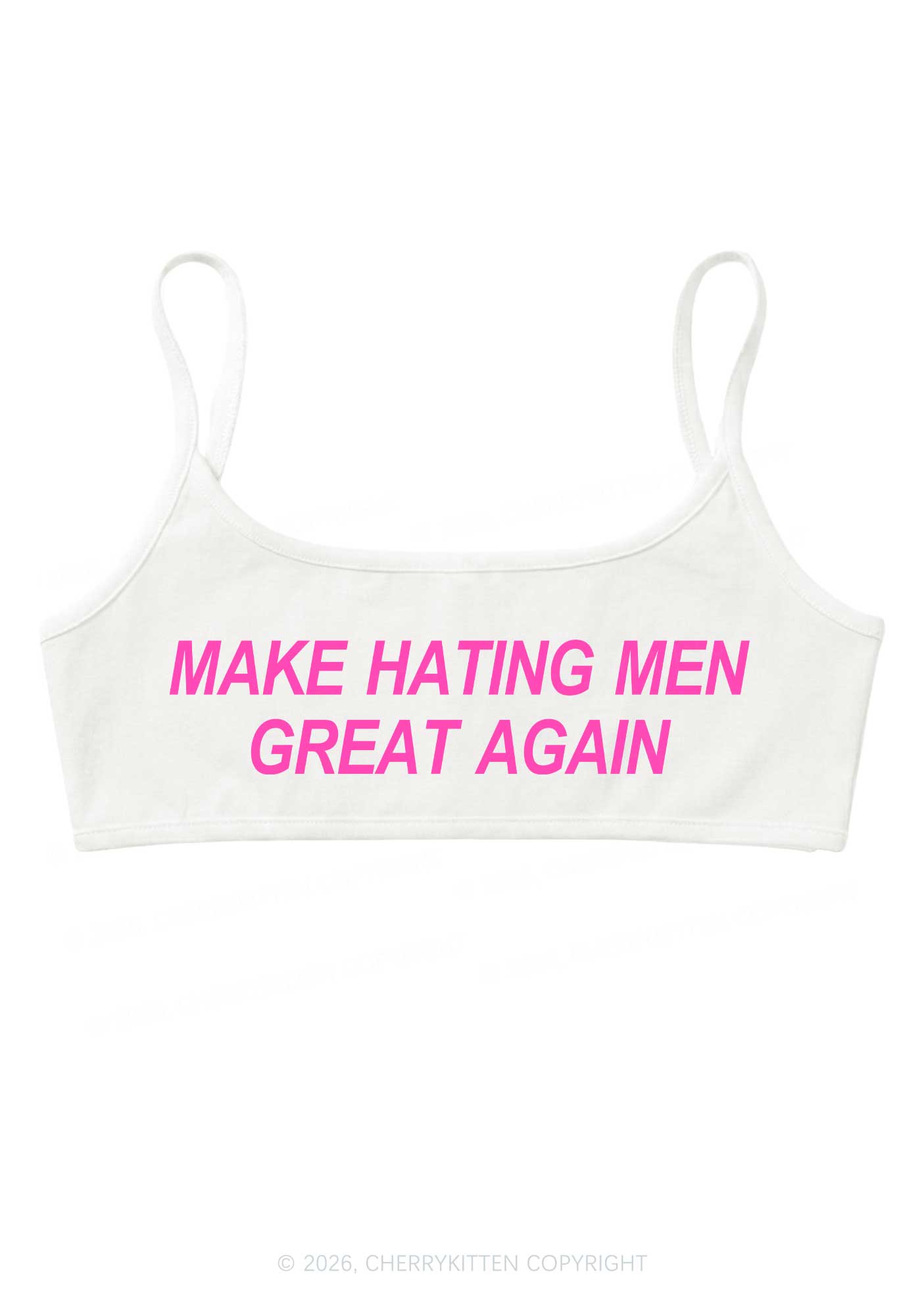 Make Hating Men Great Again Y2K Super Crop Cami Cherrykitten