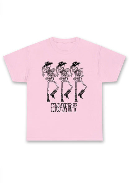 Halloween Howdy Dancing Skeletons Chunky Shirt