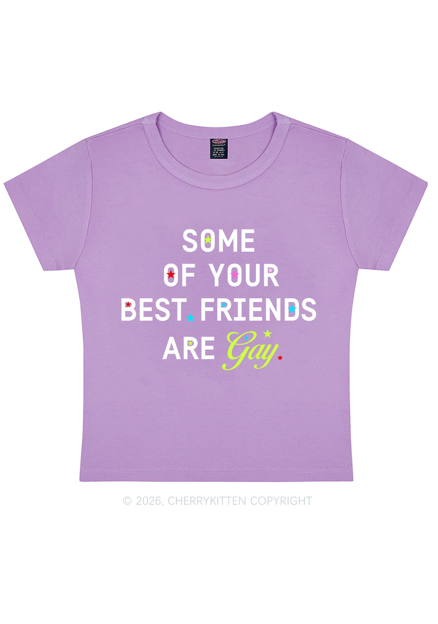 Your Best Friends Are Gay Pride Y2K Baby Tee Cherrykitten