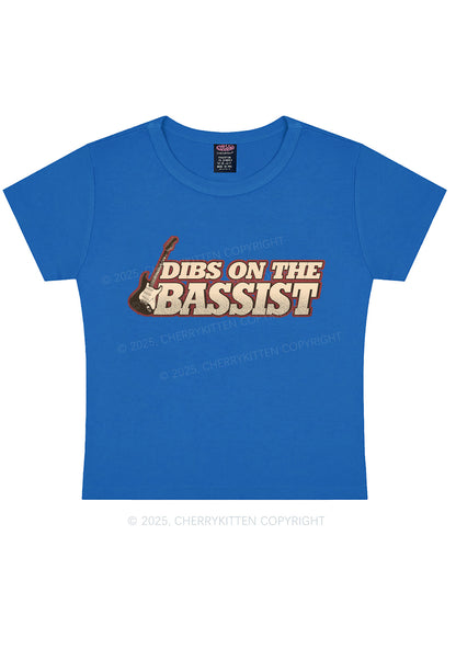 Dibs On The Bassist Y2K Baby Tee Cherrykitten