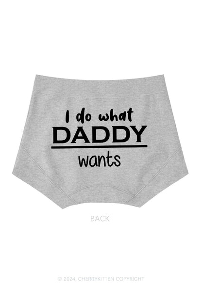 Do What Daddy Wants Y2K Mid Rise Waist Boyshort Cherrykitten