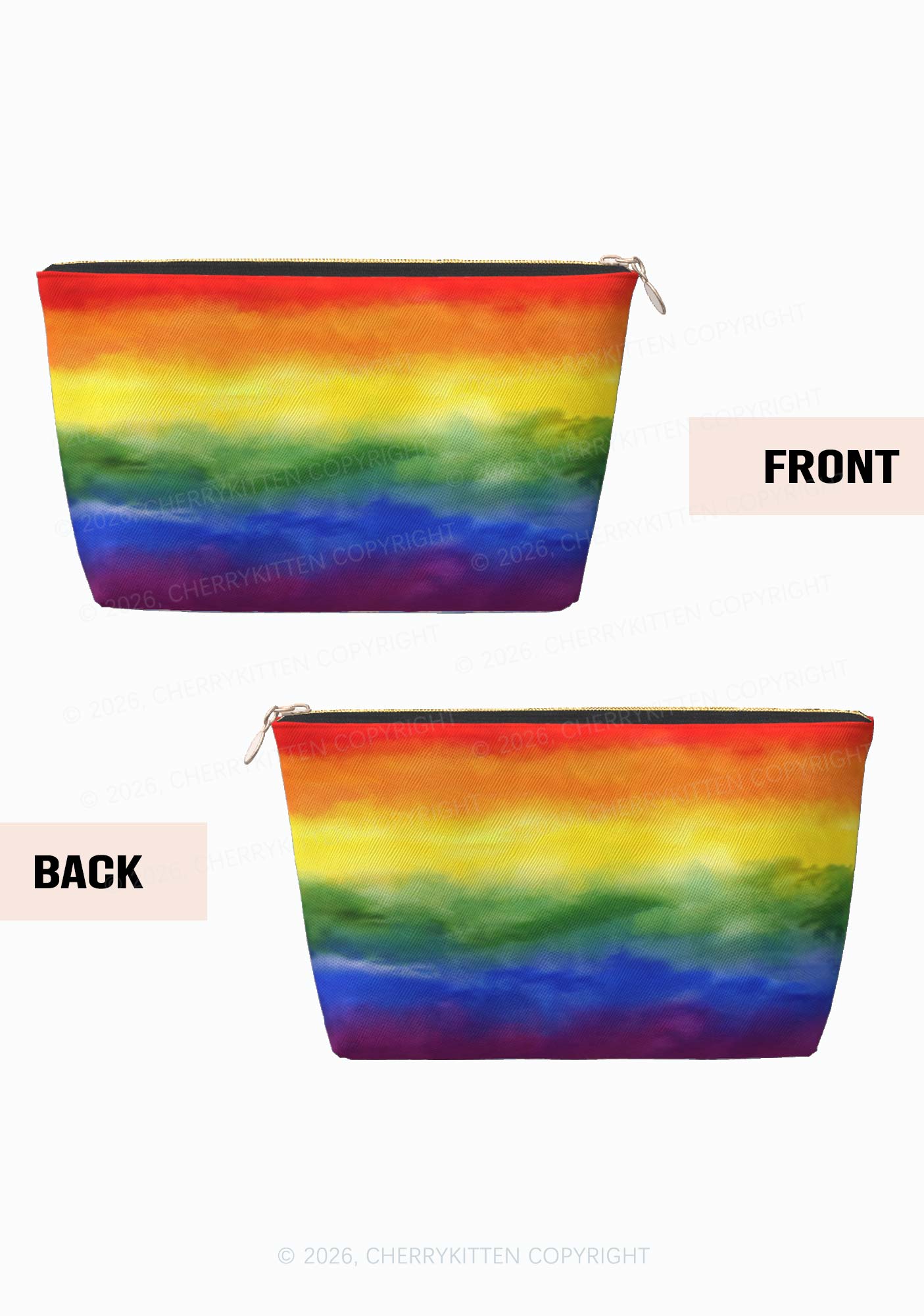 Rainbow Flag Pride Y2K Makeup Bag Cherrykitten