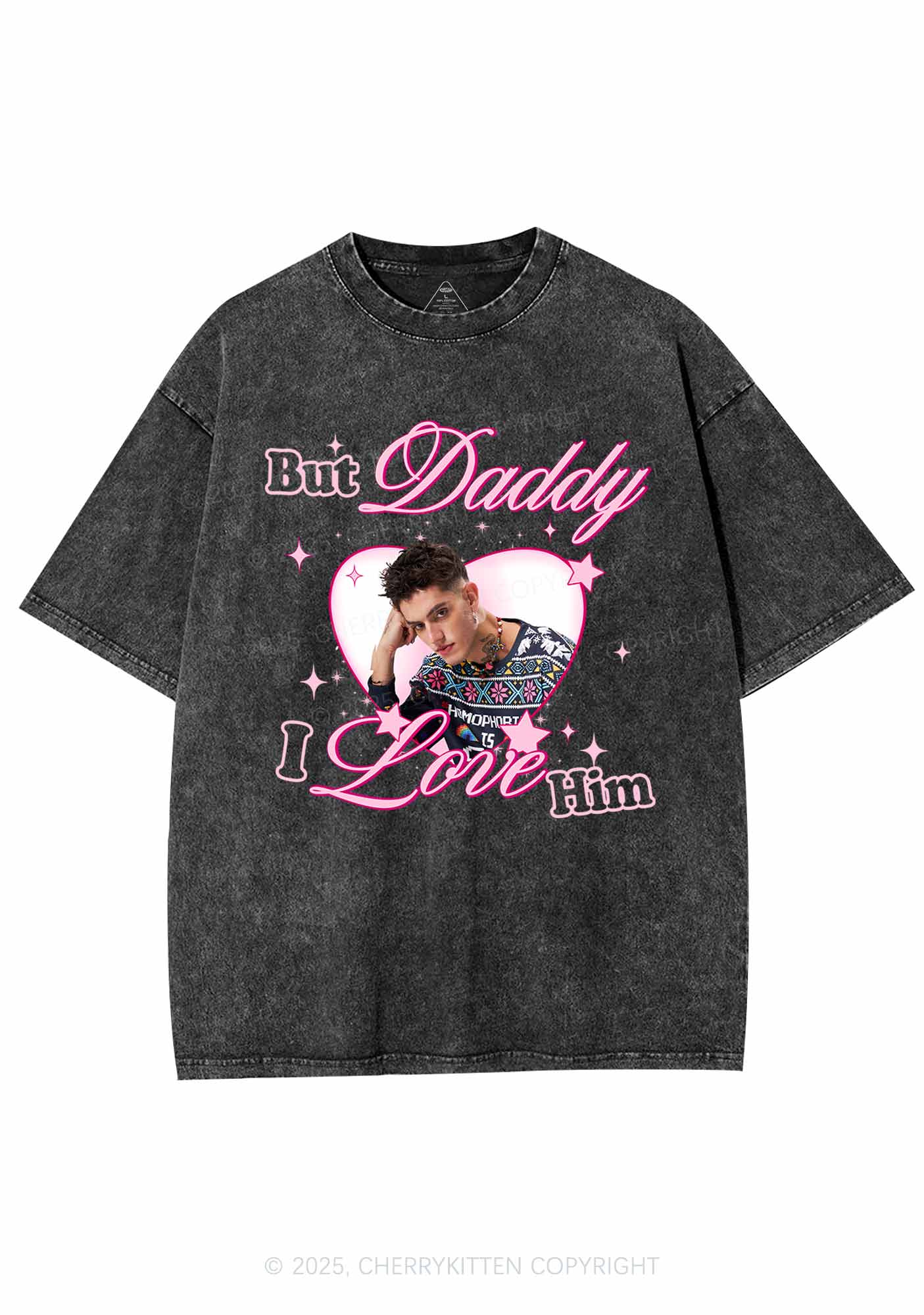 Custom But Daddy I Love Y2K Shirts Washed Tee Cherrykitten