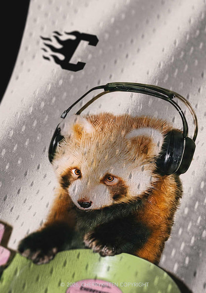 Custom Red Panda DJ Y2K Sport Jersey Tank Cherrykitten