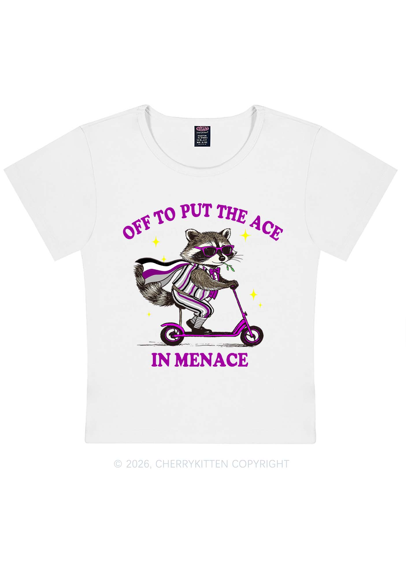 Put The Ace In Menace Pride Y2K Baby Tee Cherrykitten