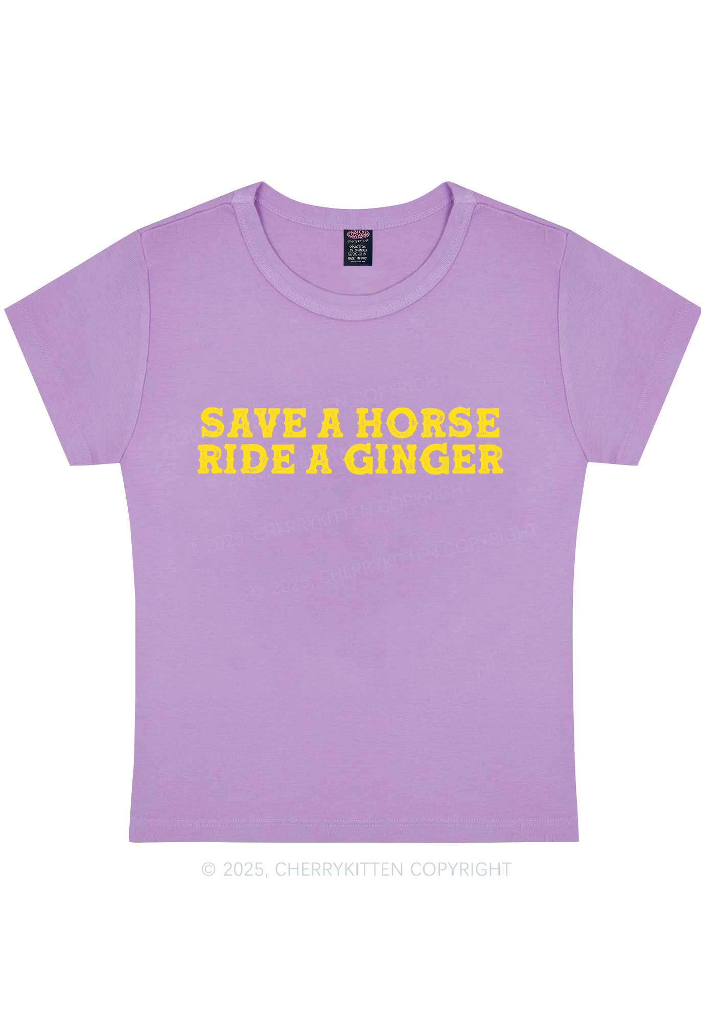 Ride A Ginger Y2K Baby Tee Cherrykitten