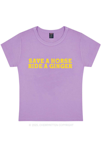 Ride A Ginger Y2K Baby Tee Cherrykitten