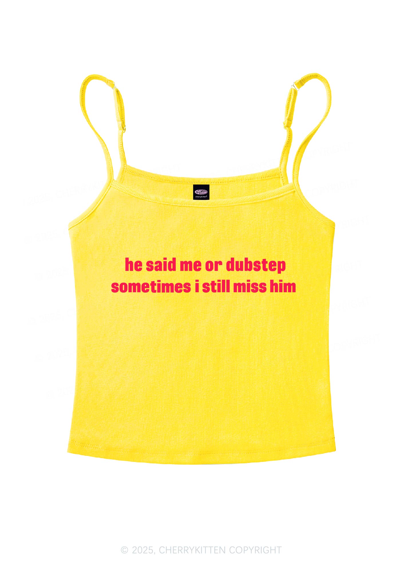 He Said Dubstep Y2K Spaghetti Strap Cami Cherrykitten