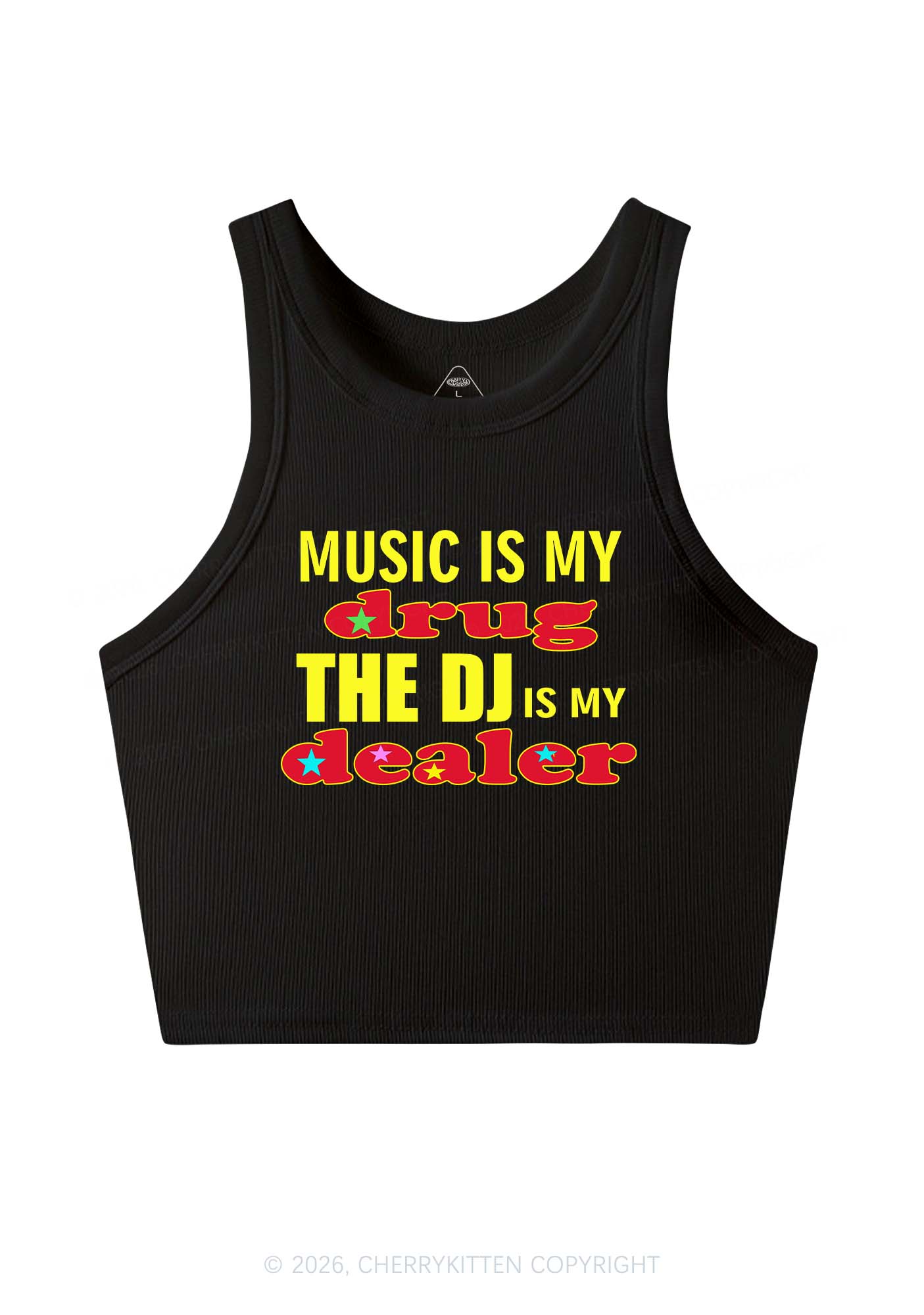 Music Is My Drxg Y2K Crop Tank Top Cherrykitten