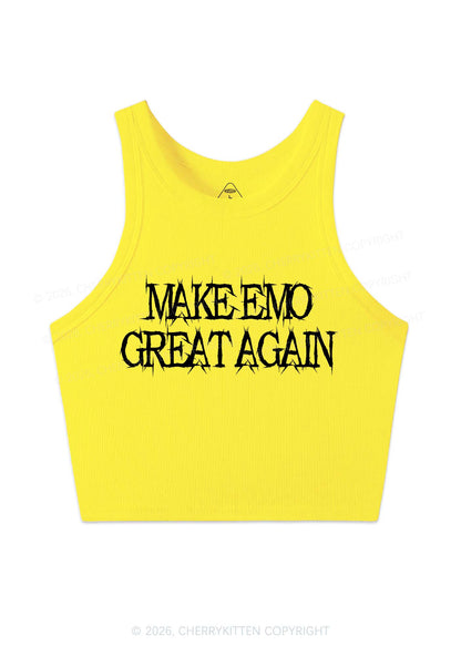 Make Emo Great Again Y2K Crop Tank Top Cherrykitten