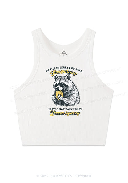Transparency Lemon Squeezy Y2K Crop Tank Top Cherrykitten