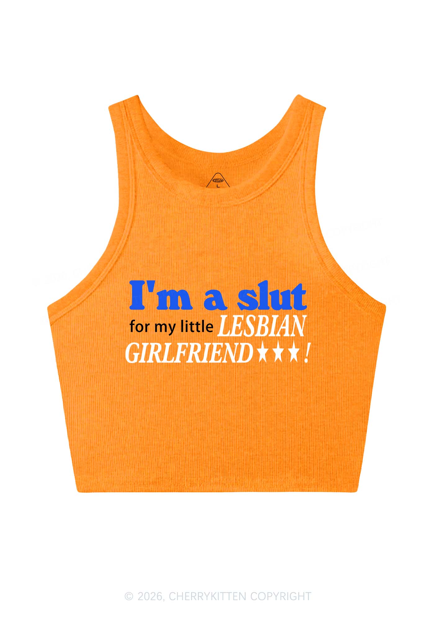 Slxt For Lesbian Girlfriend Pride Y2K Crop Tank Top Cherrykitten