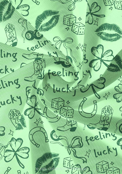 Feeling Lucky Graffiti St Patricks Y2K Print Mini Layered Skirt Cherrykitten