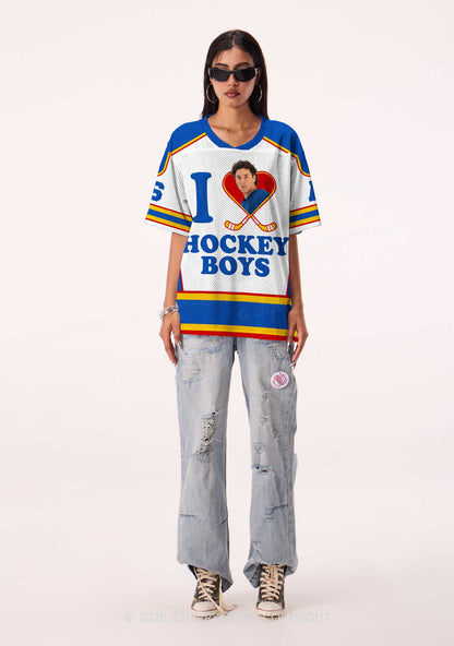 I Love Hockey Boy DL Y2K Sport Jersey Shirts Cherrykitten