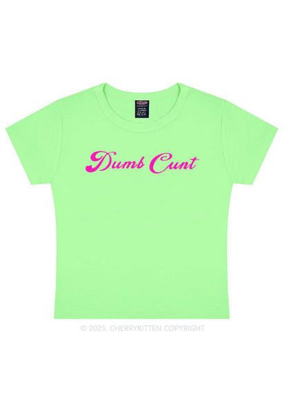 Dumb Cxxt Y2K Baby Tee Cherrykitten