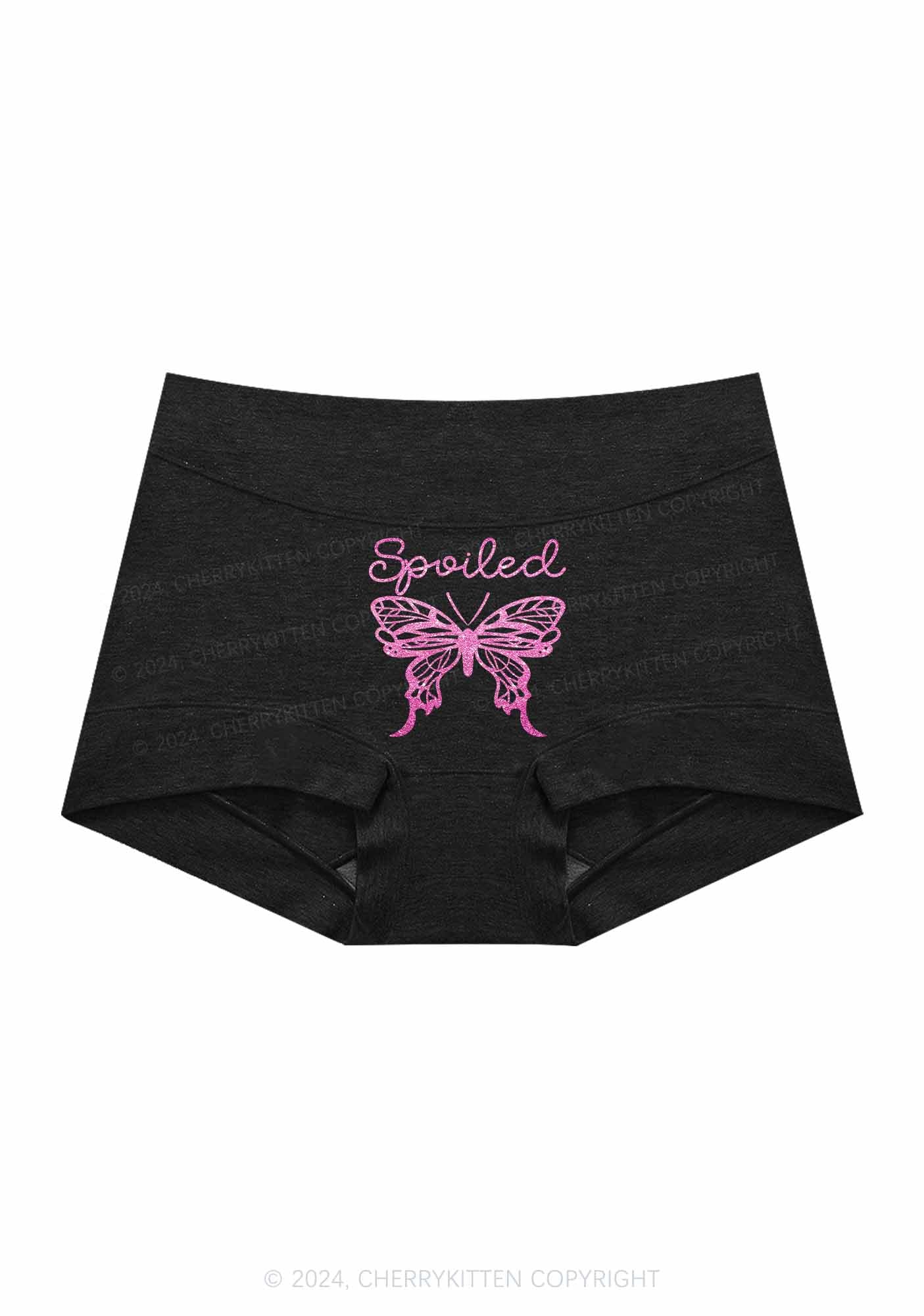 Spoiled Butterfly Y2K Mid Rise Waist Boyshort Cherrykitten