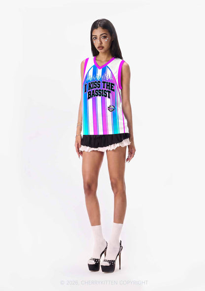 I Kiss The Bassist Y2K Sport Jersey Tank Cherrykitten