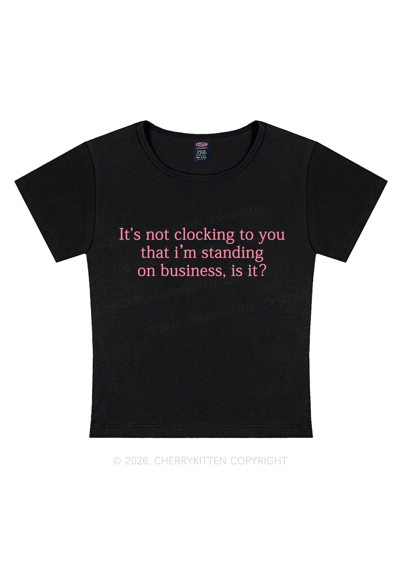 Standing On Business Y2K Baby Tee Cherrykitten
