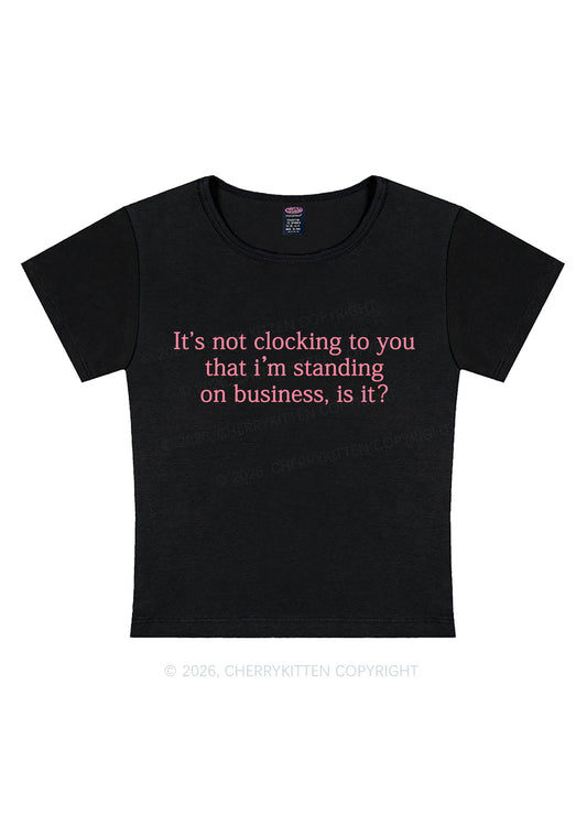 Standing On Business Y2K Baby Tee Cherrykitten