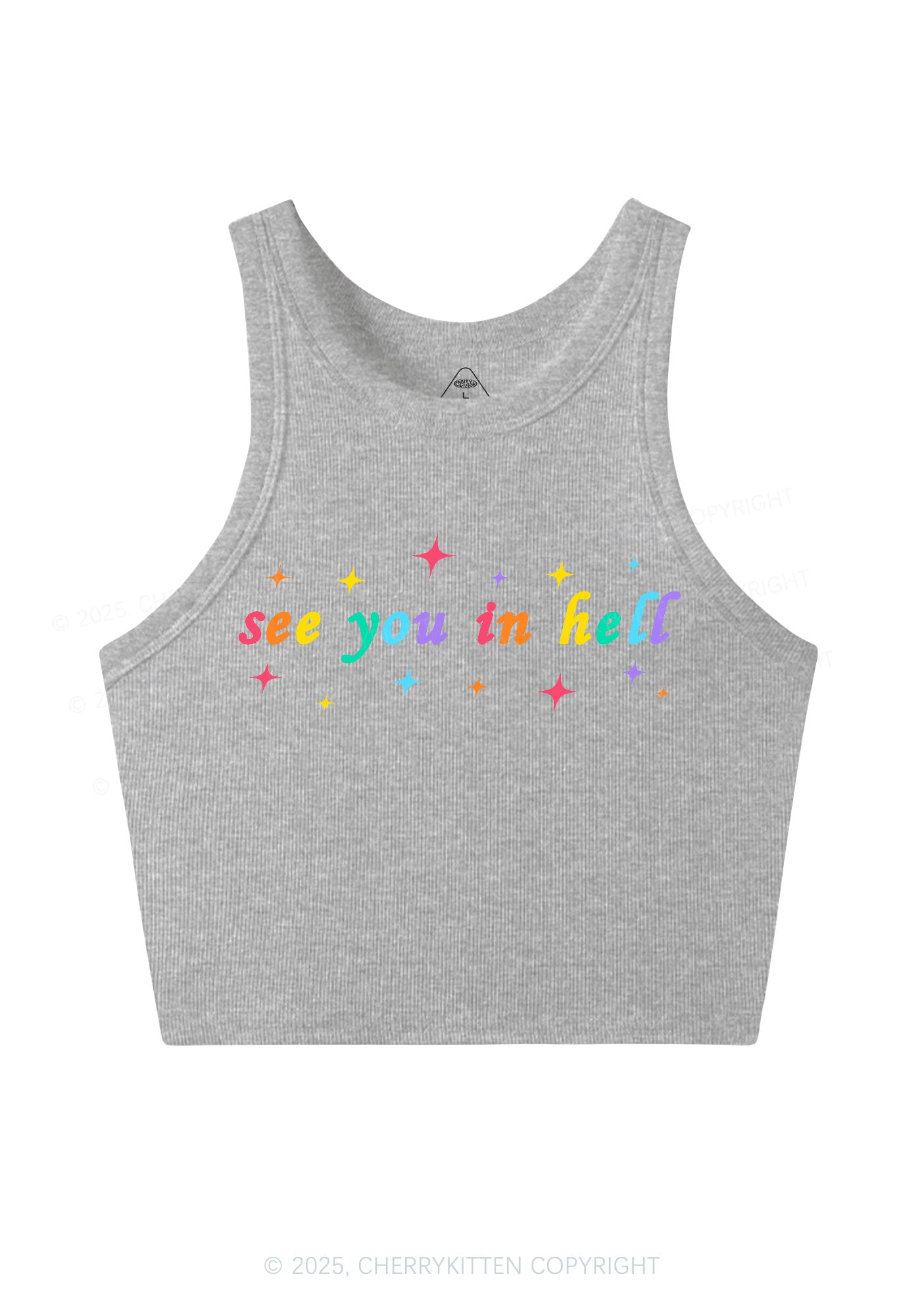 See You In Hell Pride Y2K Crop Tank Top Cherrykitten