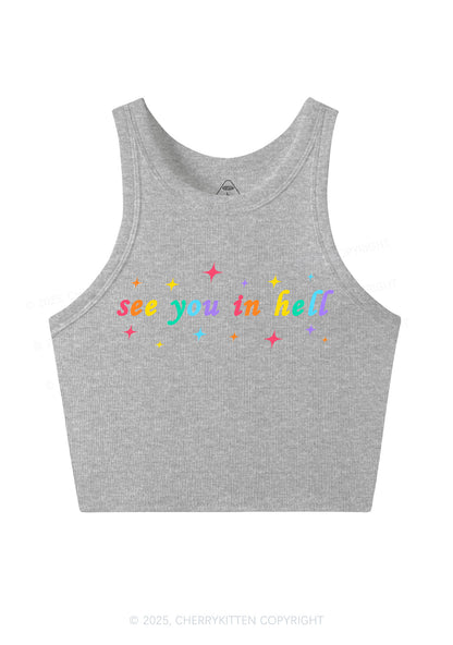 See You In Hell Pride Y2K Crop Tank Top Cherrykitten