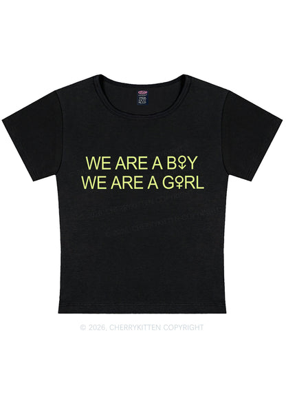 We Are A Boy Pride Y2K Baby Tee Cherrykitten