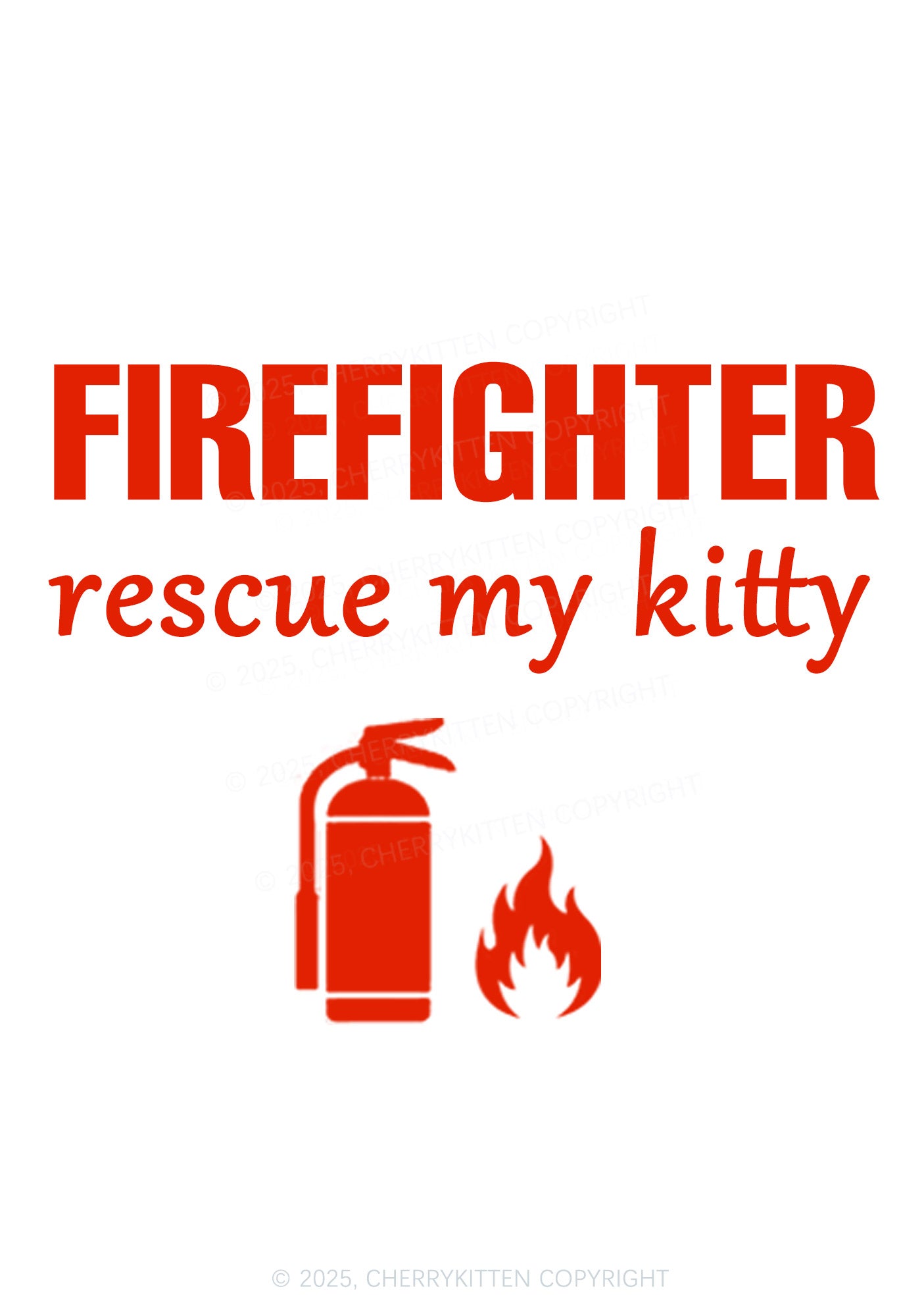 Firefighter Rescue My Kitten Y2K Bikini String Thong Cherrykitten